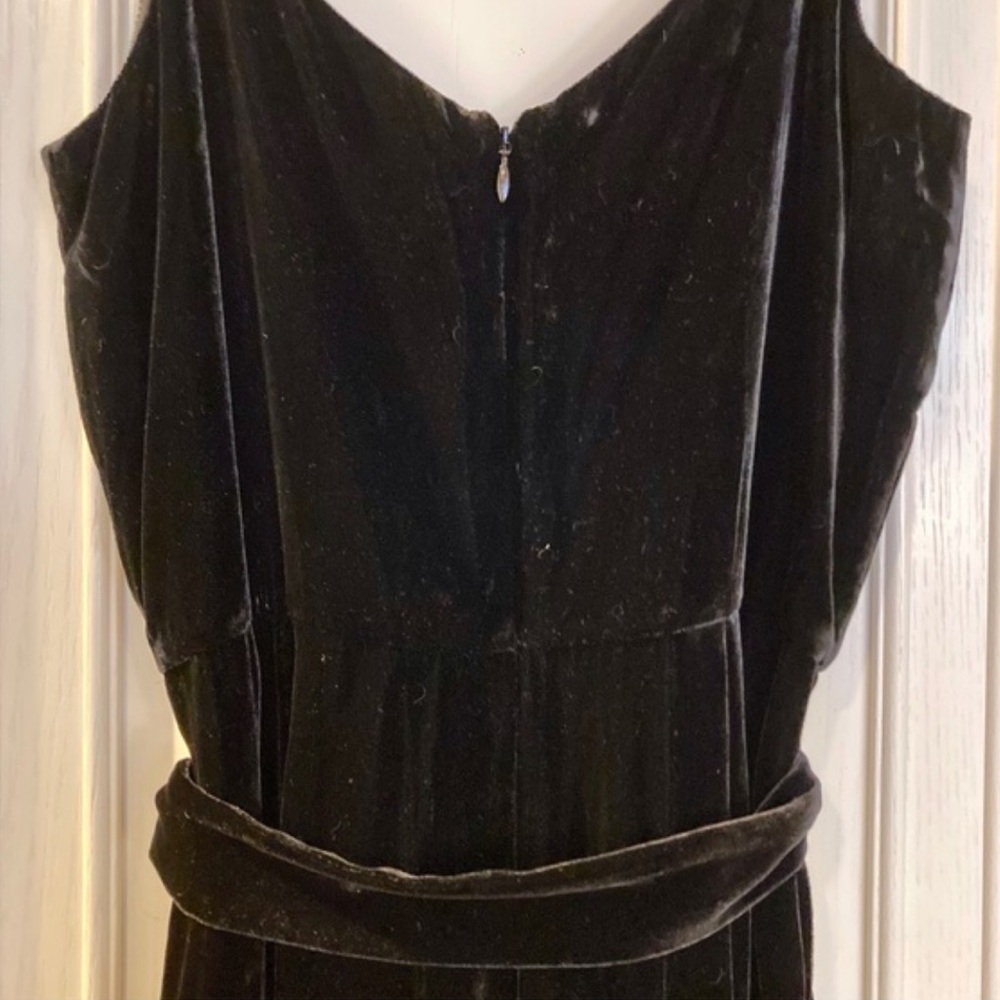 L'AGENCE Jaelyn Velvet Camisole Jumpsuit in Black Sz 6 - Picture 6 of 10